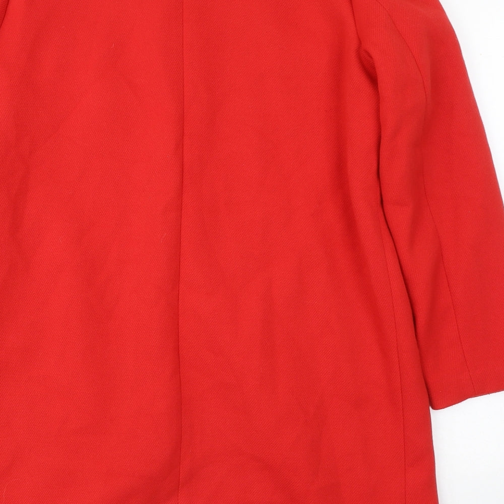Dorothy Perkins Womens Red Round Neck Polyester Cardigan Jumper Size 14