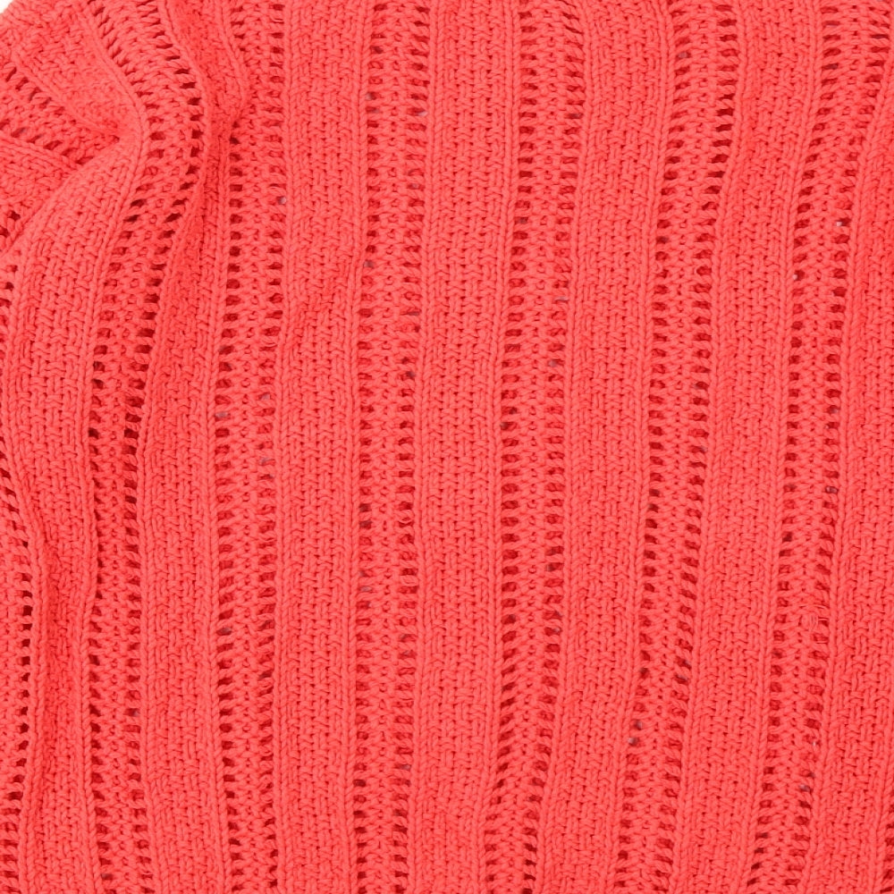 George Womens Red Round Neck Cotton Pullover Jumper Size 18