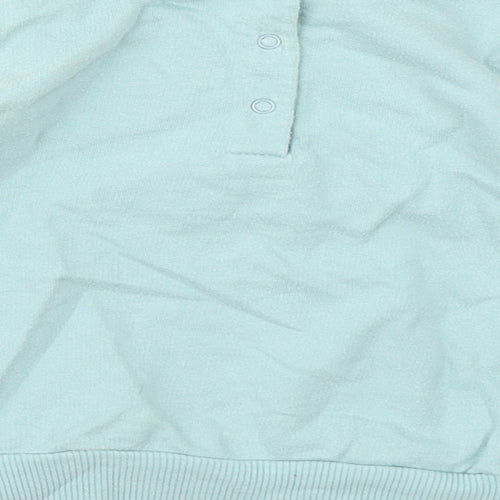 NEXT Girls Blue Cotton Pullover Jumper Size 12-18 Months - Kitten