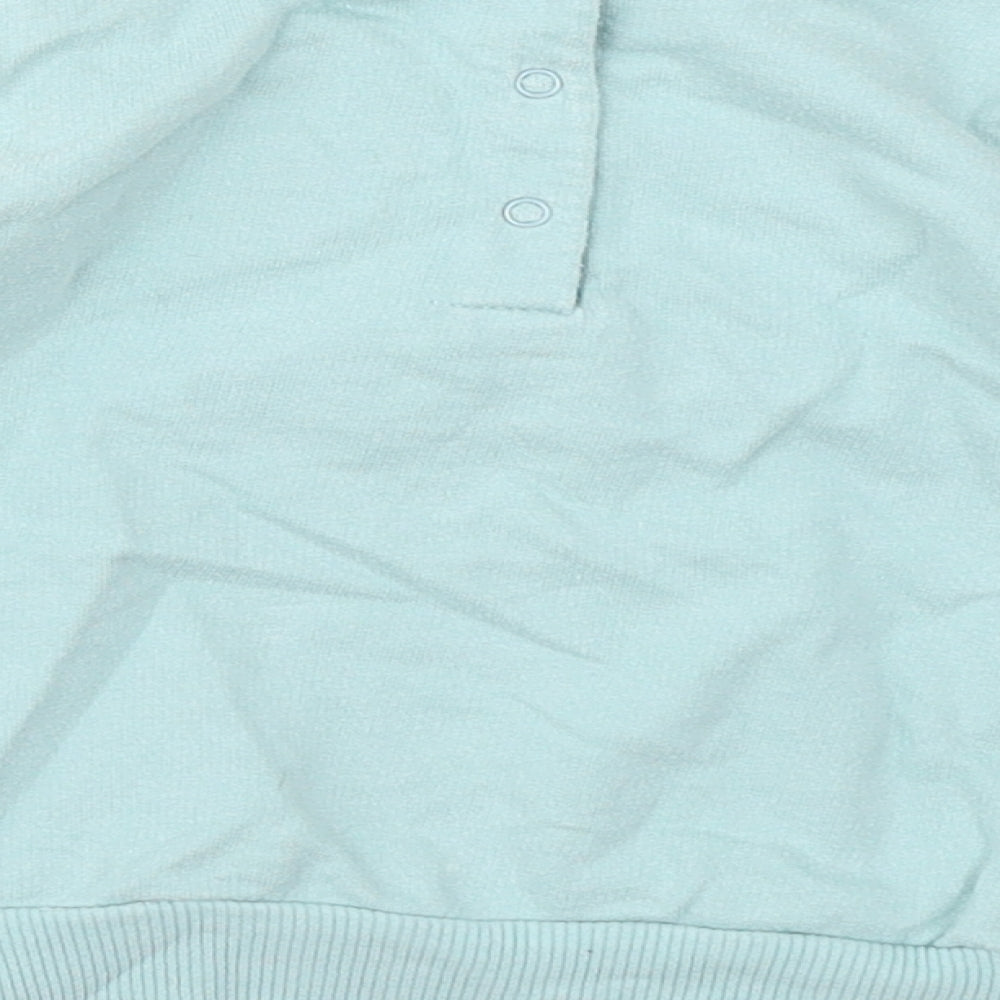 NEXT Girls Blue Cotton Pullover Jumper Size 12-18 Months - Kitten
