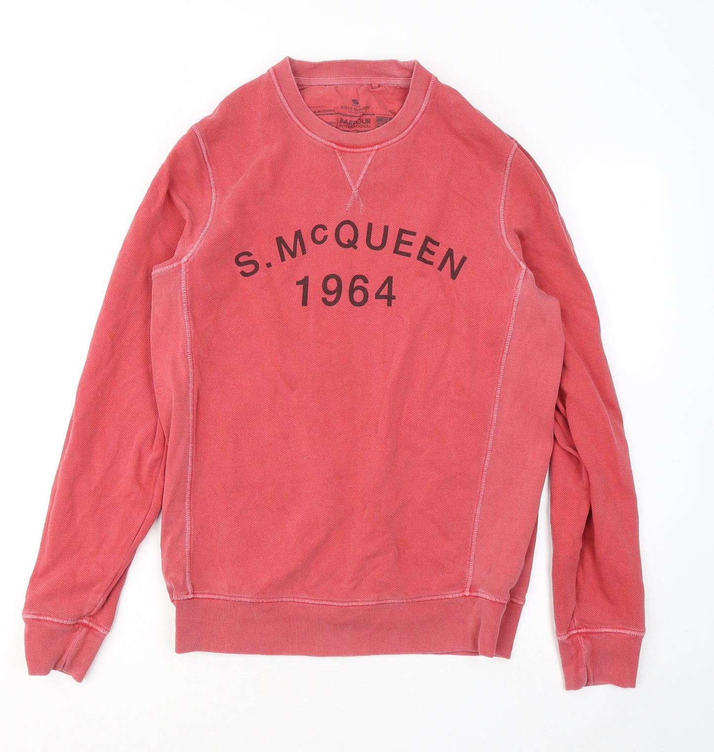 Barbour Mens Red Cotton Pullover Sweatshirt Size S