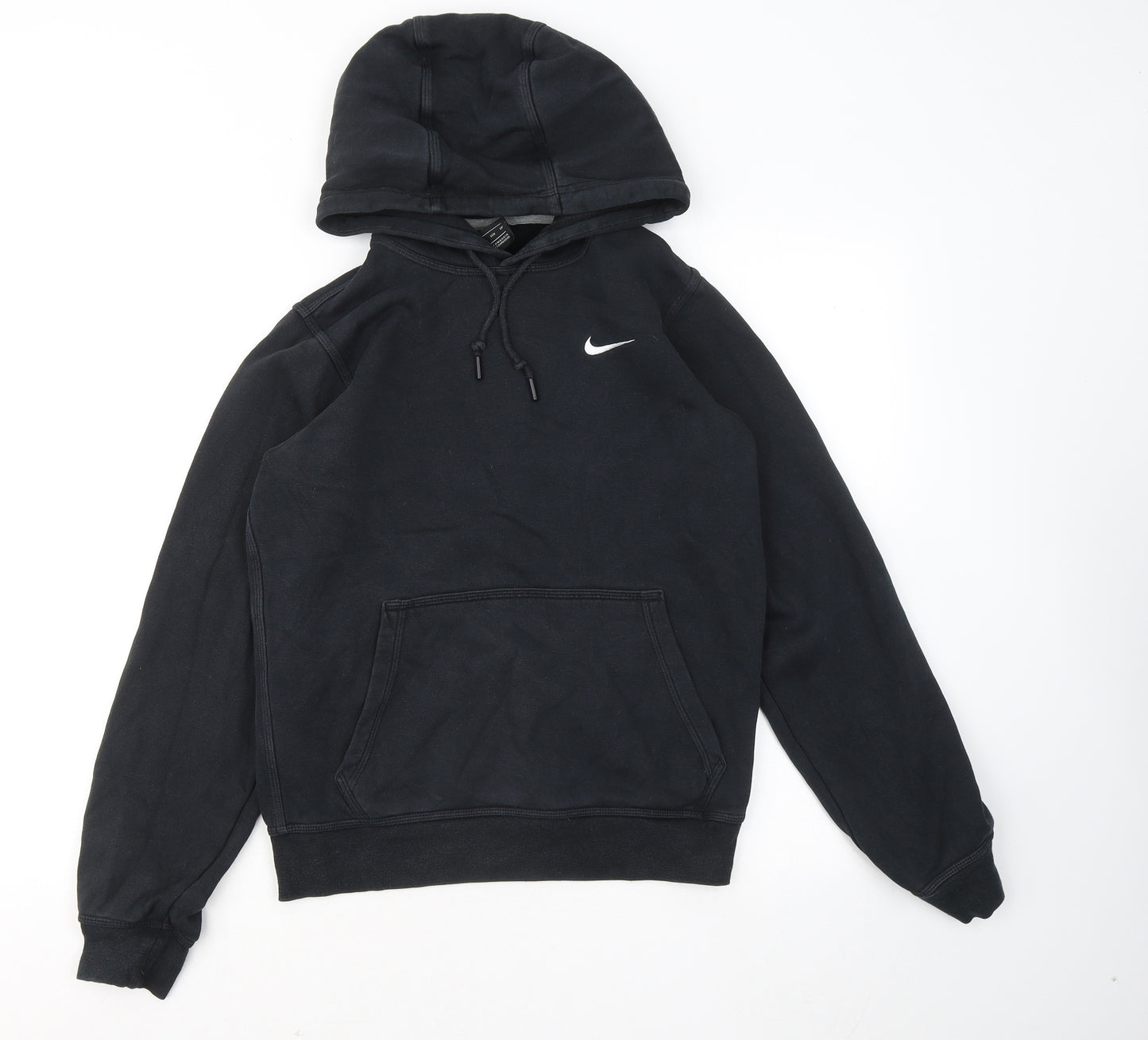 Nike Mens Black Cotton Pullover Hoodie Size XS