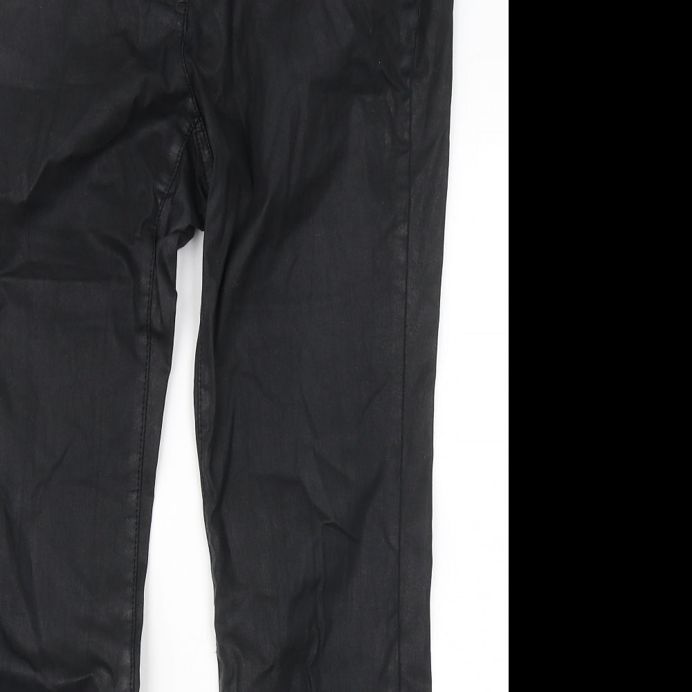 Dorothy Perkins Womens Black Polyester Straight Jeans Size 14 L29 in Regular