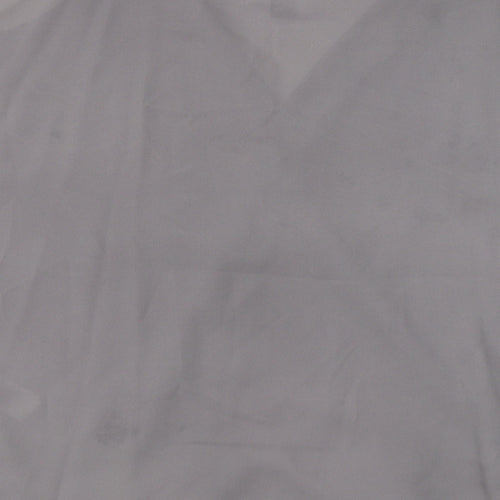 New Look Womens Grey Polyester Basic Blouse Size 10 V-Neck
