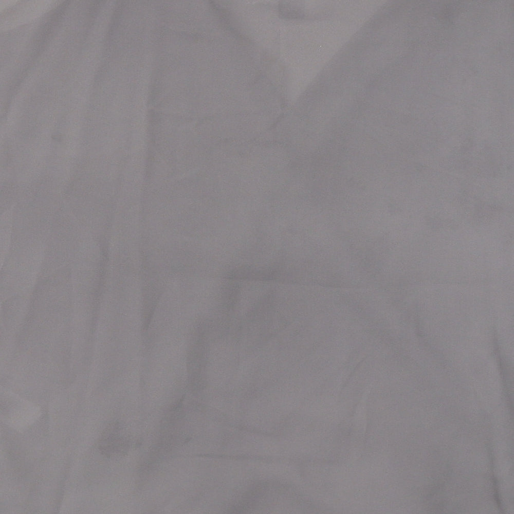 New Look Womens Grey Polyester Basic Blouse Size 10 V-Neck