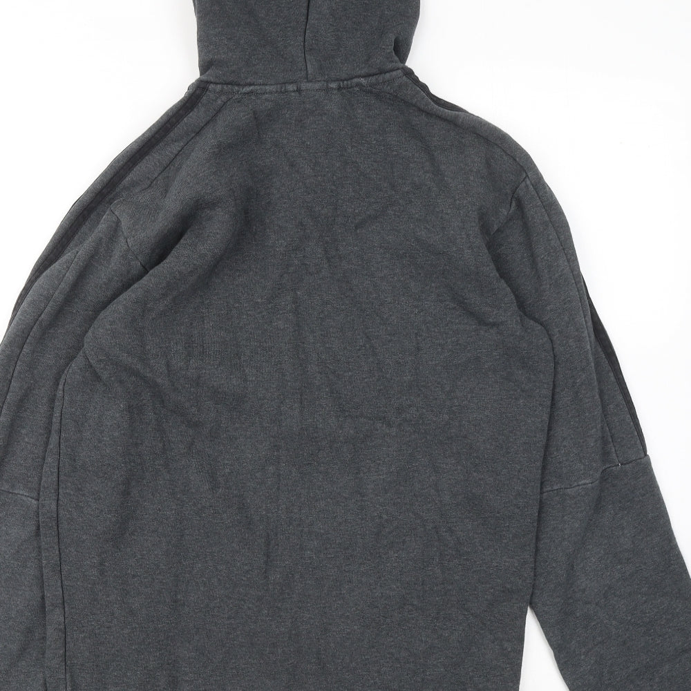 adidas Mens Grey Cotton Full Zip Hoodie Size XS
