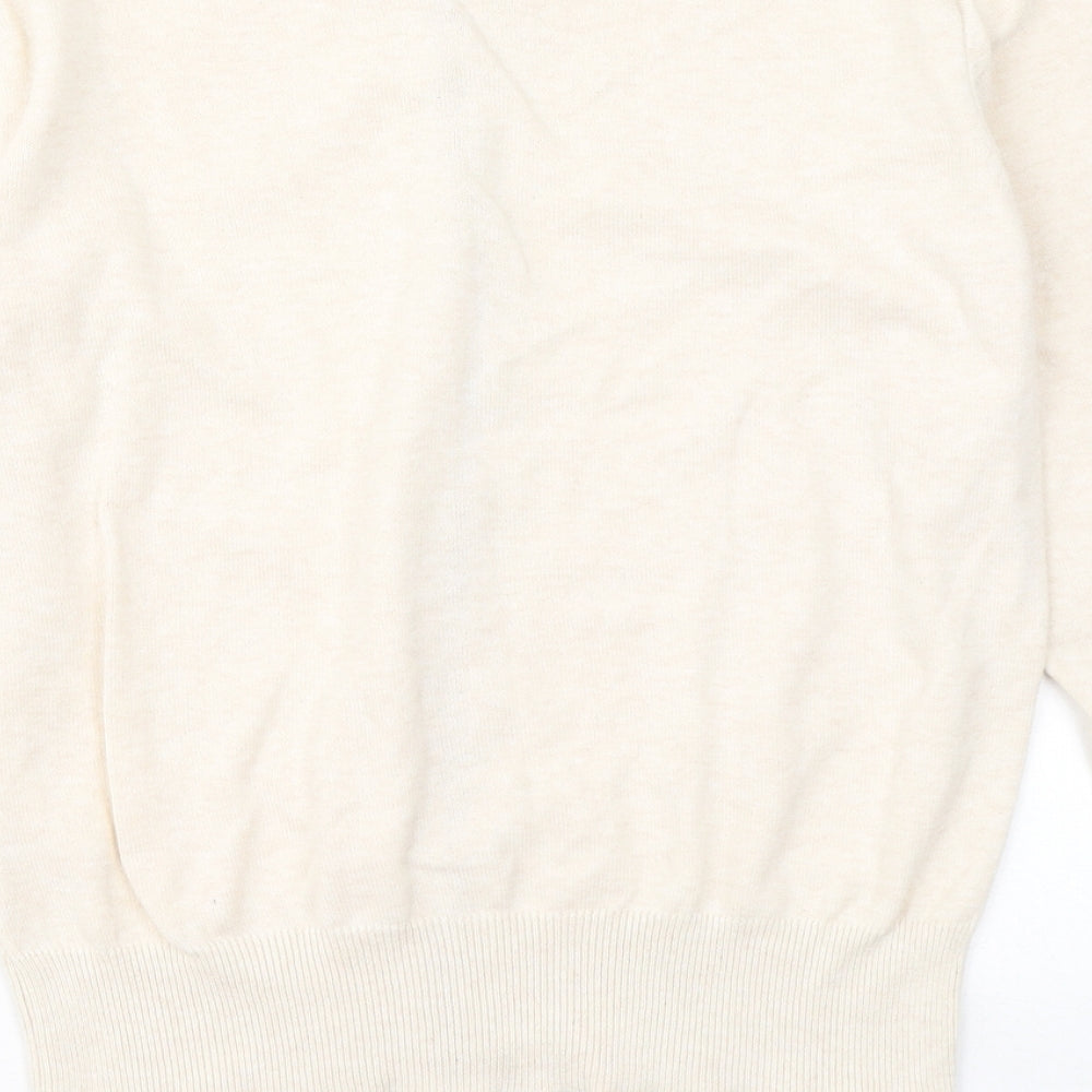 Atmosphere Womens Beige Round Neck Acrylic Cardigan Jumper Size 14