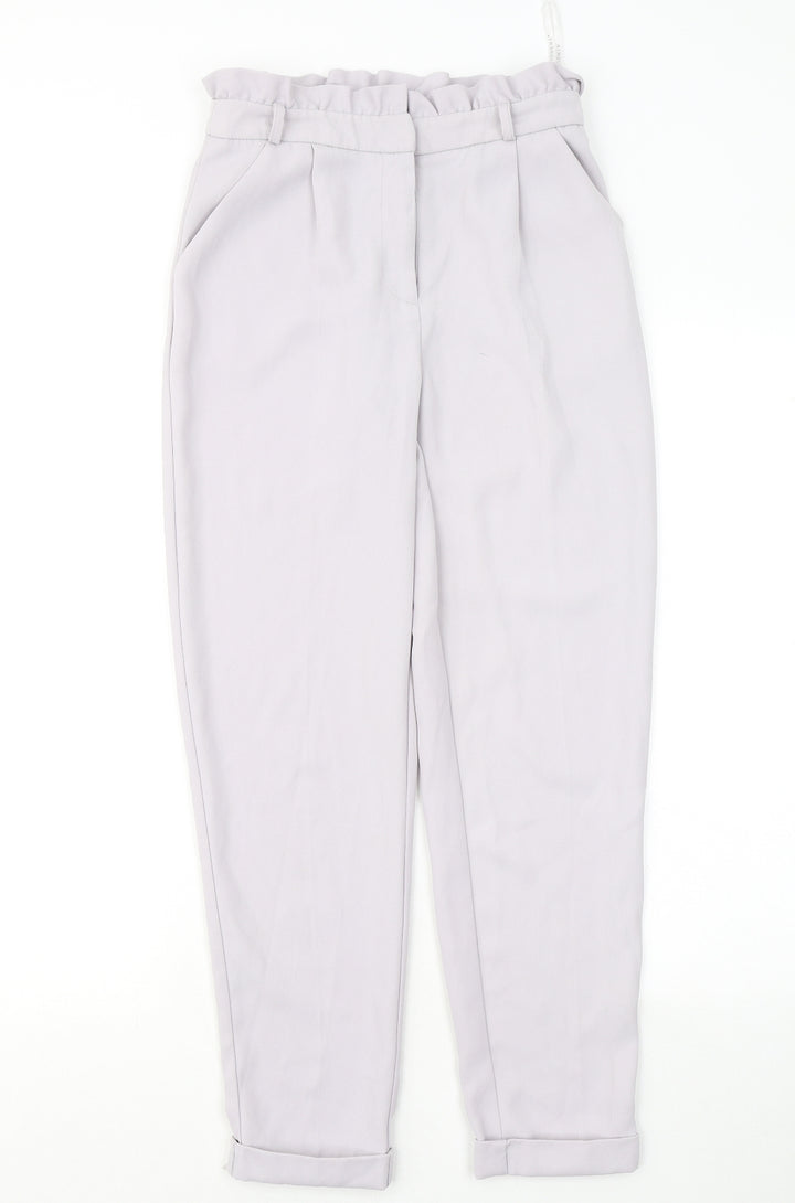 Atmosphere Womens Purple Polyester Trousers Size 4 L24 in Regular