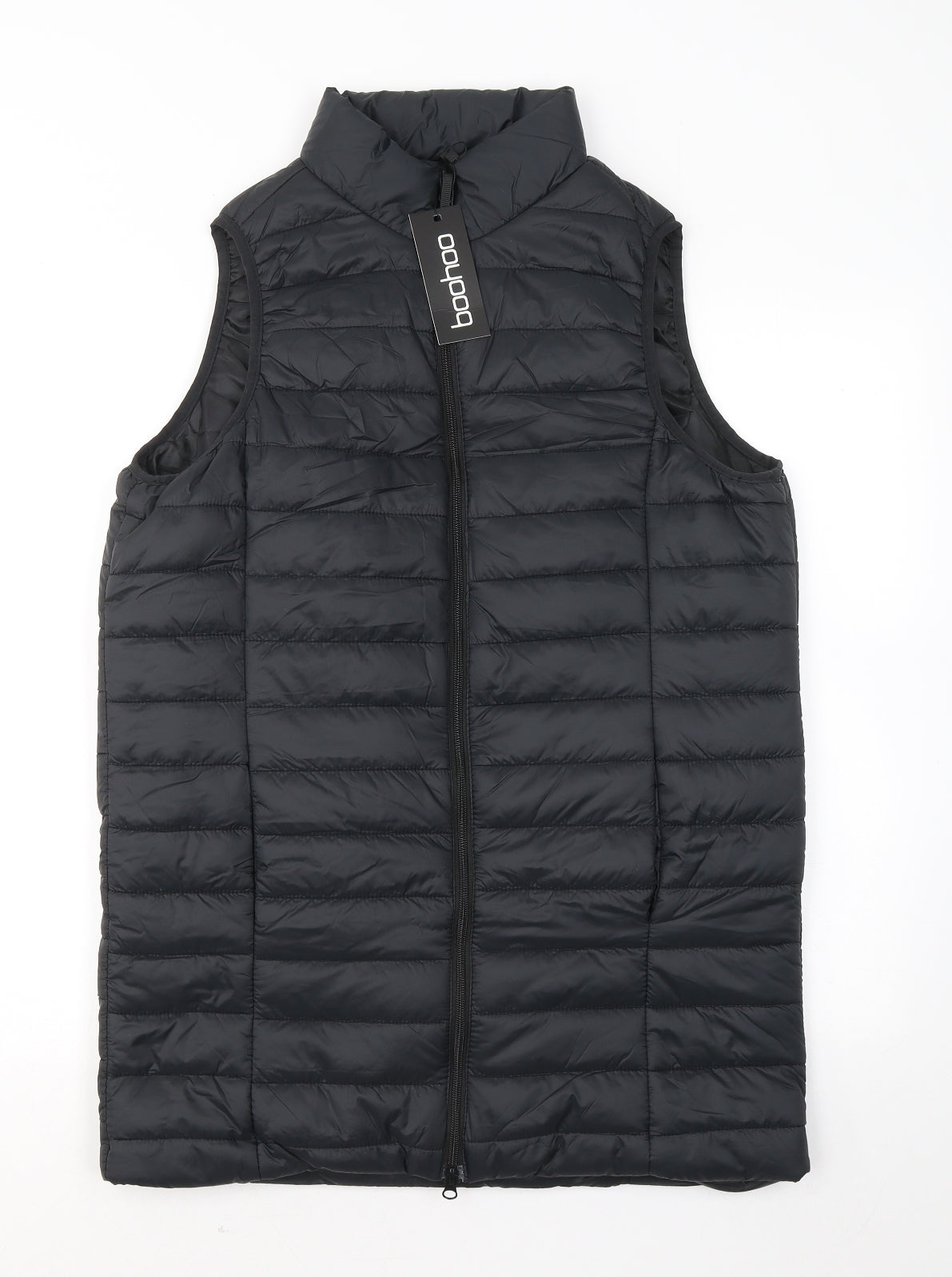 Boohoo Womens Black Puffer Jacket Coat Size 12