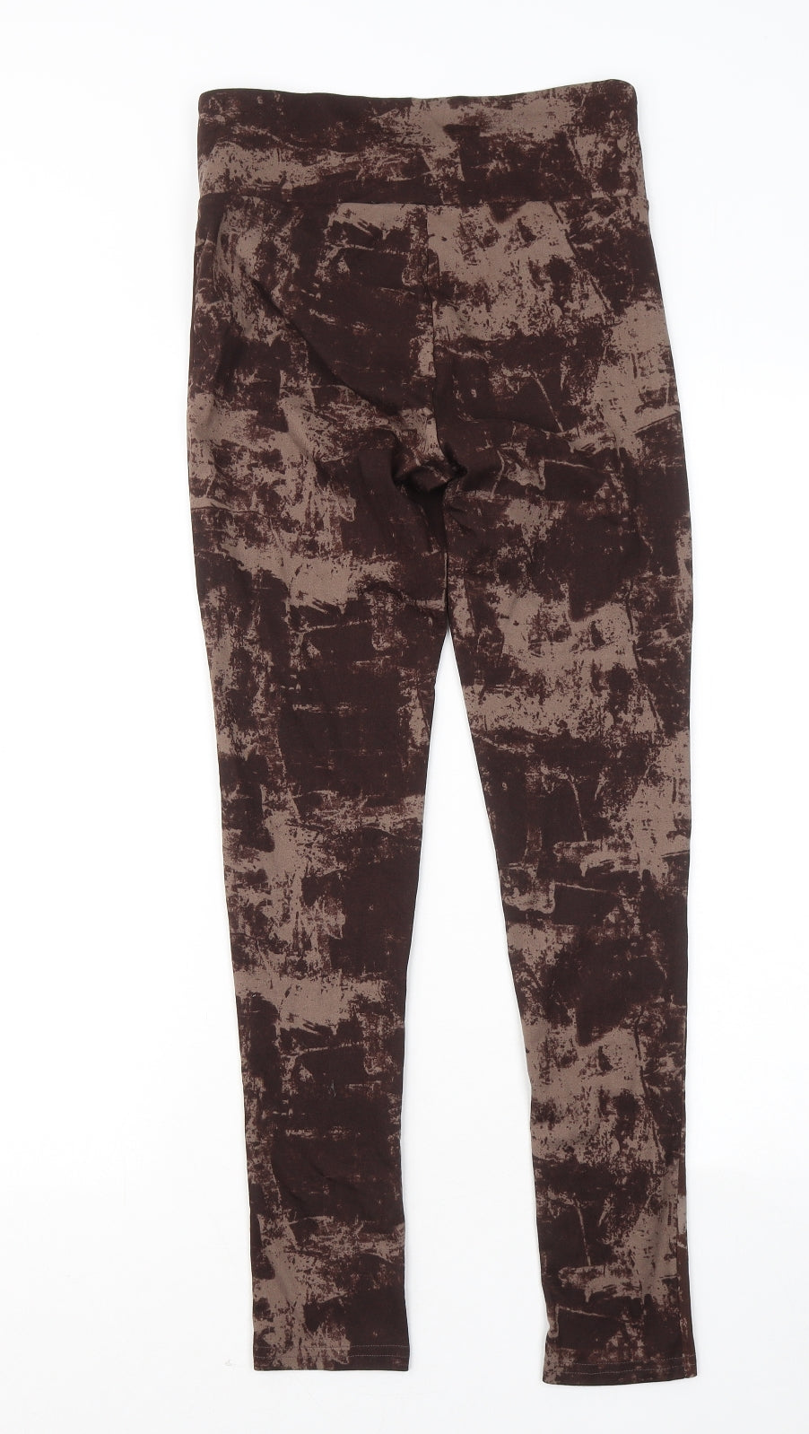 George Womens Brown Geometric Polyester Jogger Trousers Size 8 L26 in Regular