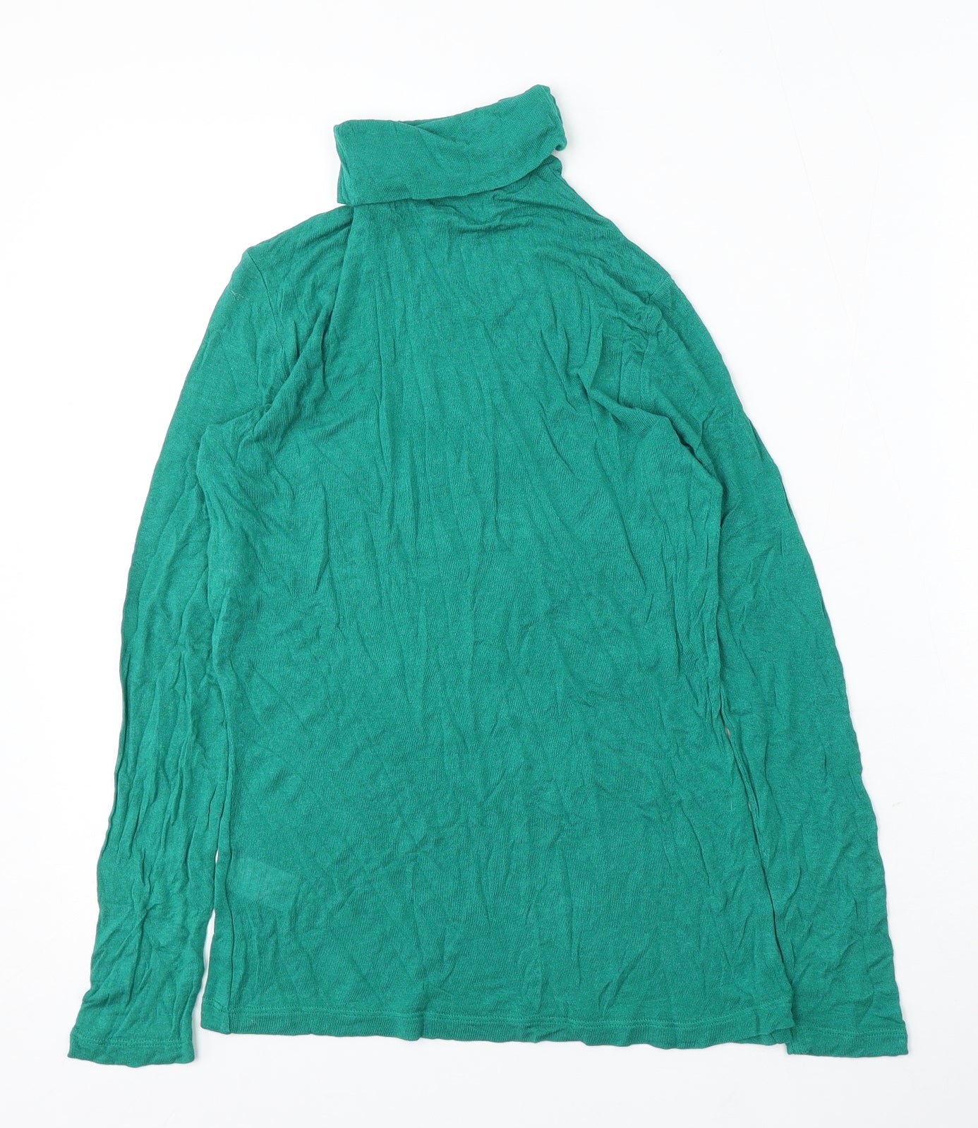 F&F Womens Green Roll Neck Viscose Pullover Jumper Size 12