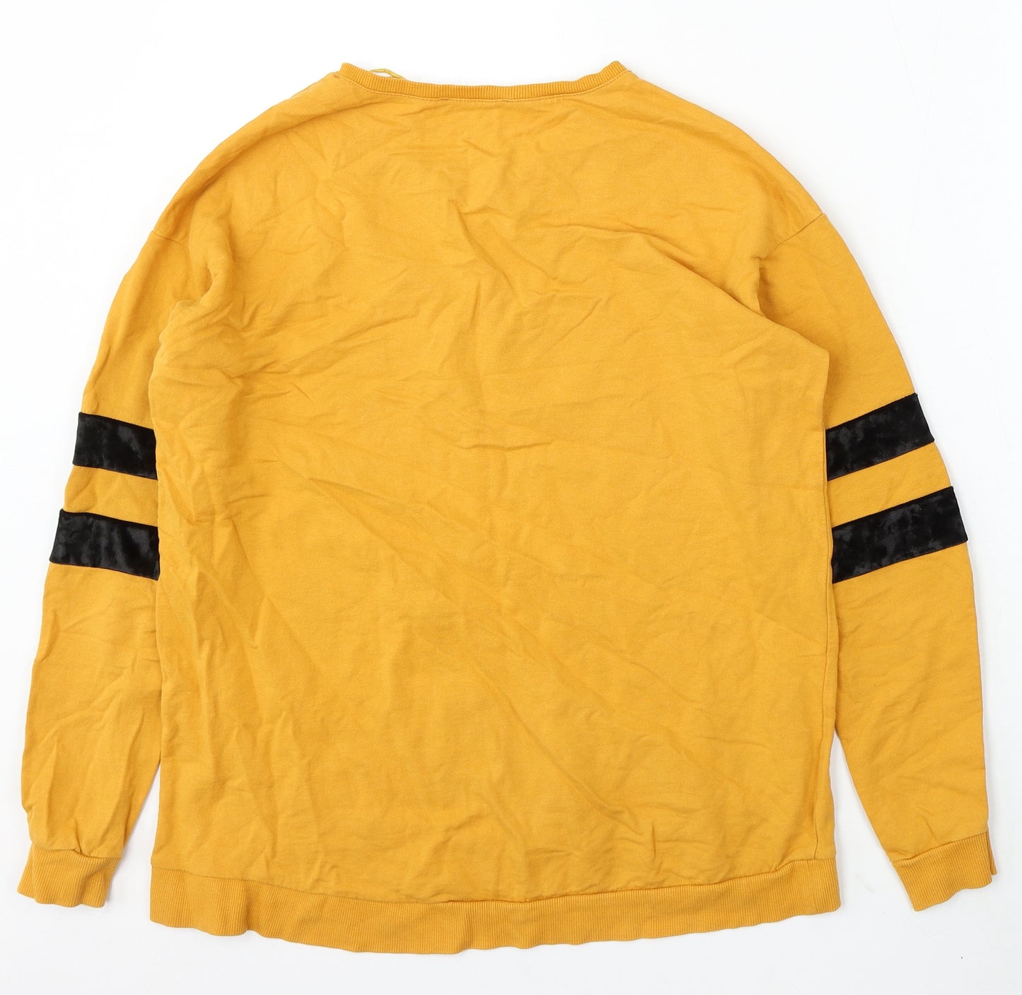 Select Womens Yellow Round Neck Cotton Pullover Jumper Size 12 - wild and free