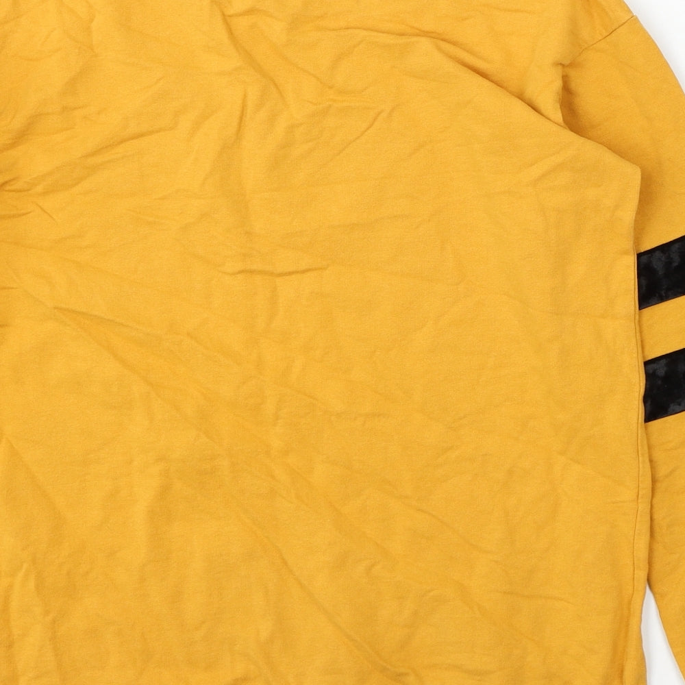Select Womens Yellow Round Neck Cotton Pullover Jumper Size 12 - wild and free