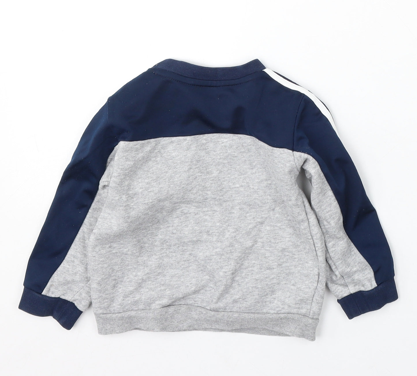 adidas Boys Multicoloured Cotton Pullover Jumper Size 9-12 Months