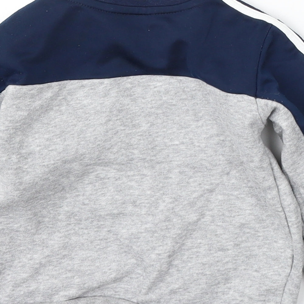 adidas Boys Multicoloured Cotton Pullover Jumper Size 9-12 Months