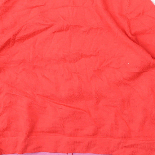 Boden Womens Red Round Neck Cotton Cardigan Jumper Size M