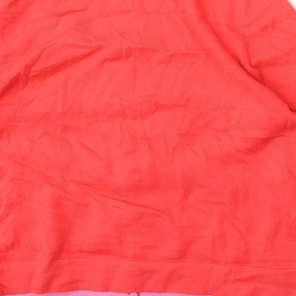 Boden Womens Red Round Neck Cotton Cardigan Jumper Size M