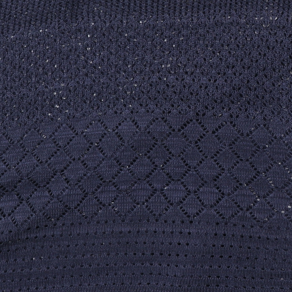 Marks and Spencer Womens Blue Round Neck Acrylic Pullover Jumper One Size