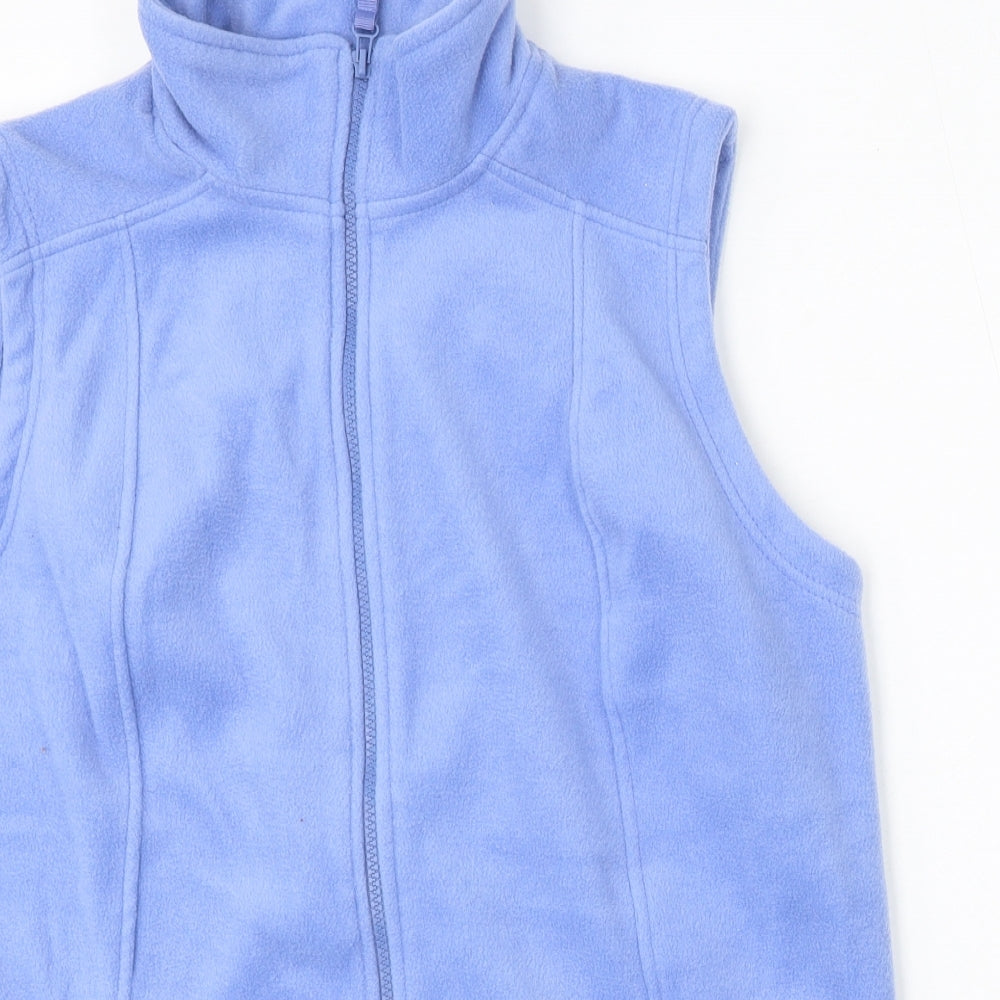 M&Co Womens Blue Gilet Jacket Size 18 Zip
