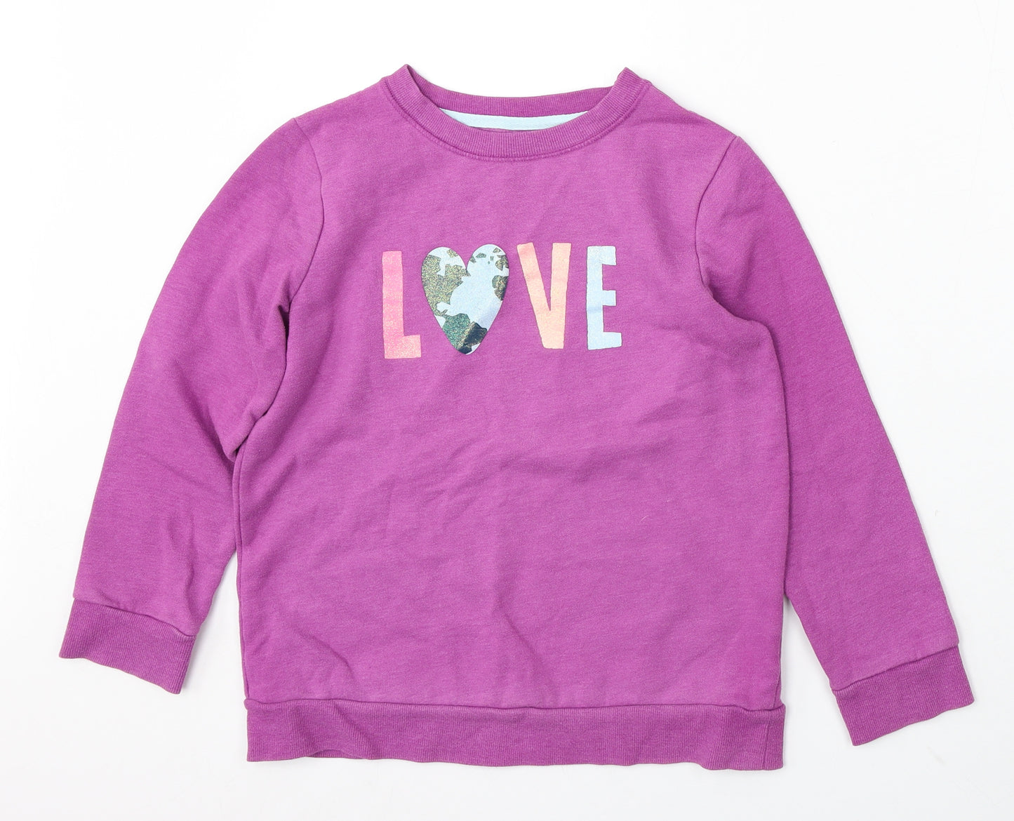 Cat and Jack Womens Purple Cotton Pullover Sweatshirt Size 10