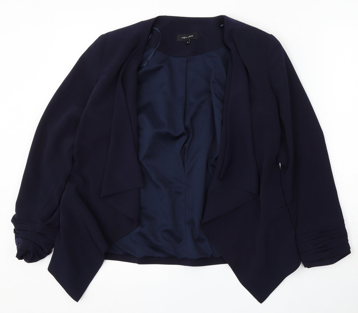 New Look Womens Blue Round Neck Polyester Cardigan Jumper Size 8
