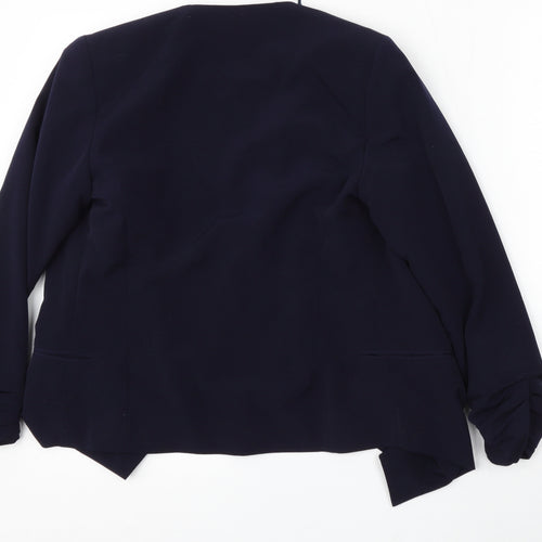 New Look Womens Blue Round Neck Polyester Cardigan Jumper Size 8