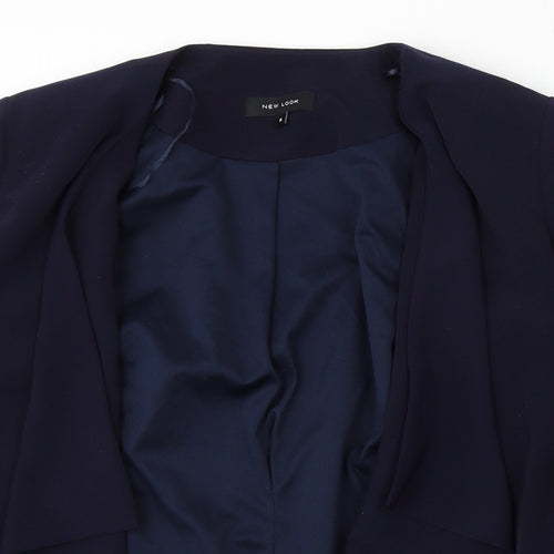 New Look Womens Blue Round Neck Polyester Cardigan Jumper Size 8