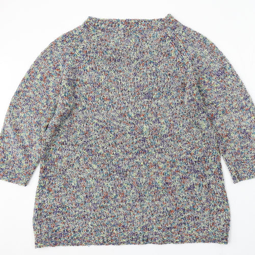 Originals Womens Multicoloured Round Neck Acrylic Pullover Jumper Size XL