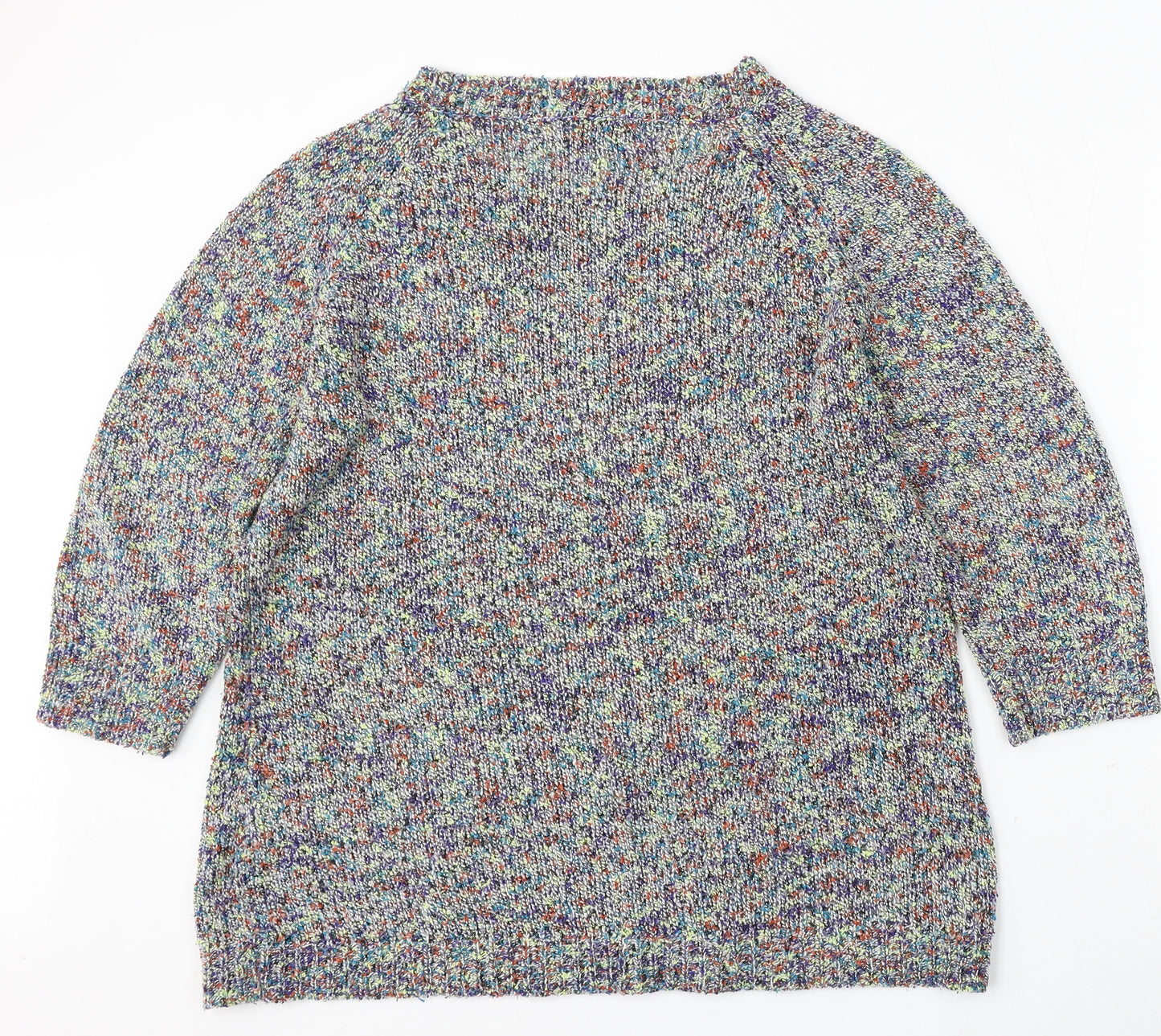 Originals Womens Multicoloured Round Neck Acrylic Pullover Jumper Size XL