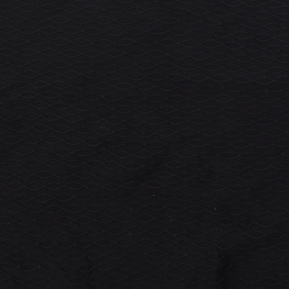 TU Womens Black Round Neck Cotton Pullover Jumper Size 14