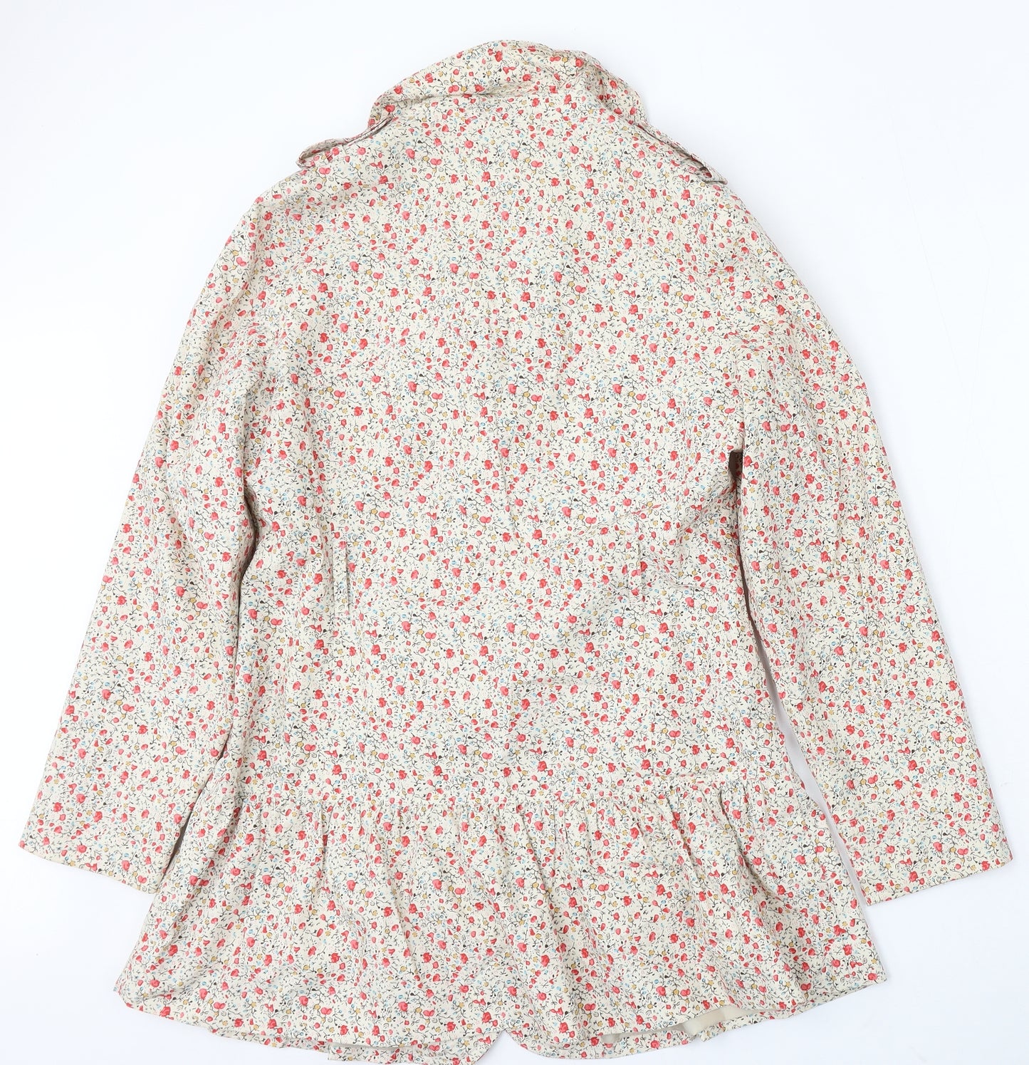 Debenhams Womens Multicoloured Floral Jacket Coat Size 12 Button