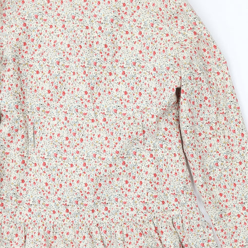 Debenhams Womens Multicoloured Floral Jacket Coat Size 12 Button