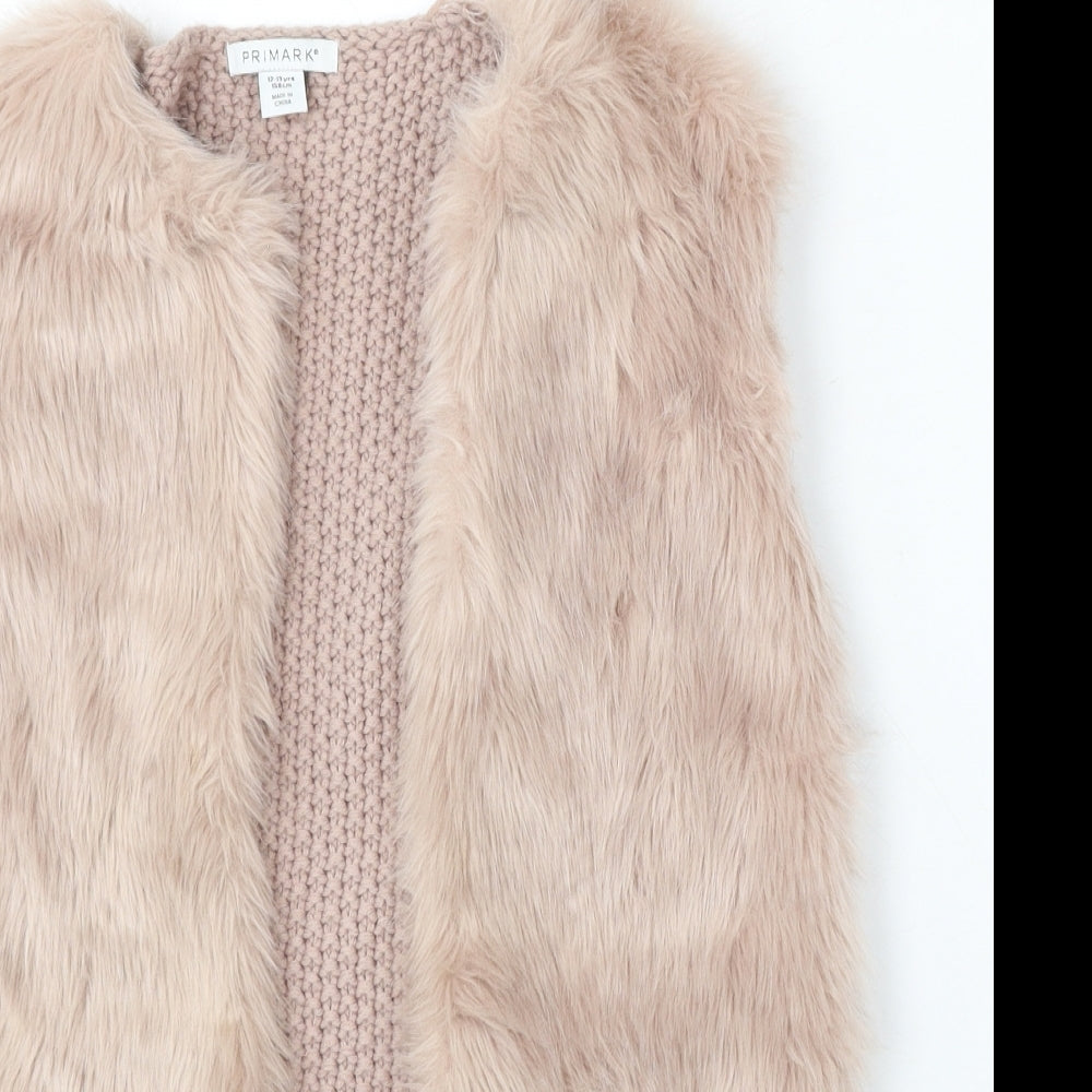Primark Girls Pink Gilet Coat Size 12-13 Years