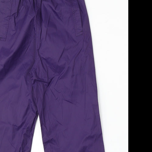 Mountain Warehouse Girls Purple Nylon Rain Trousers Trousers Size 9-10 Years Regular