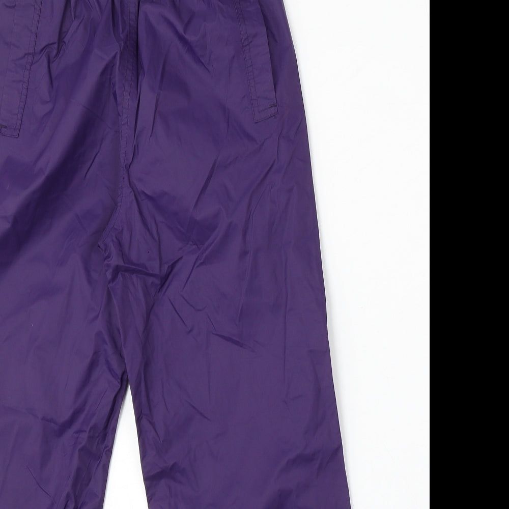 Mountain Warehouse Girls Purple Nylon Rain Trousers Trousers Size 9-10 Years Regular