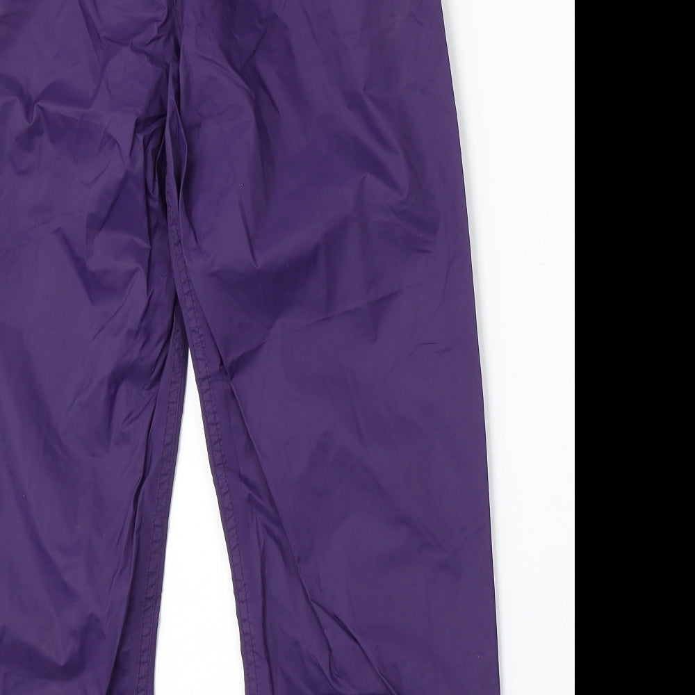 Mountain Warehouse Girls Purple Nylon Rain Trousers Trousers Size 9-10 Years Regular