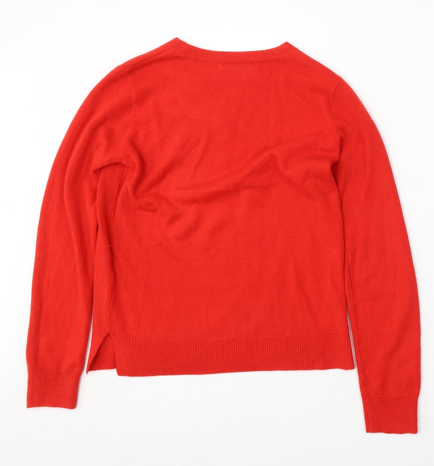 Marks and Spencer Womens Red Round Neck Polyester Pullover Jumper Size M