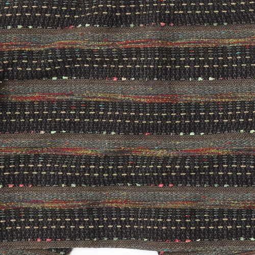 H&M Womens Multicoloured Round Neck Geometric Wool Cardigan Jumper Size 10