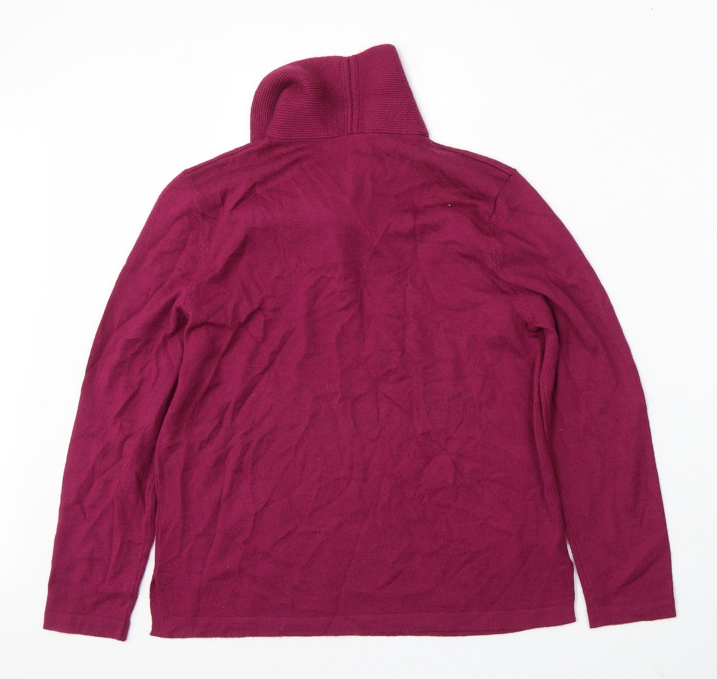 Poppy Womens Purple Roll Neck Wool Pullover Jumper Size 12