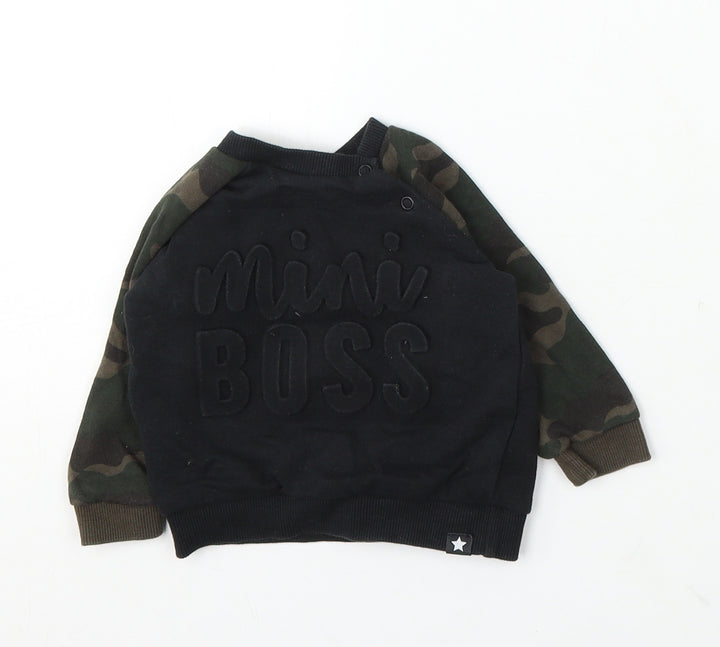 F&F Boys Multicoloured Camouflage Cotton Pullover Jumper Size 3-6 Months