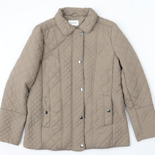 Marks and Spencer Womens Beige Jacket Coat Size 12 Zip