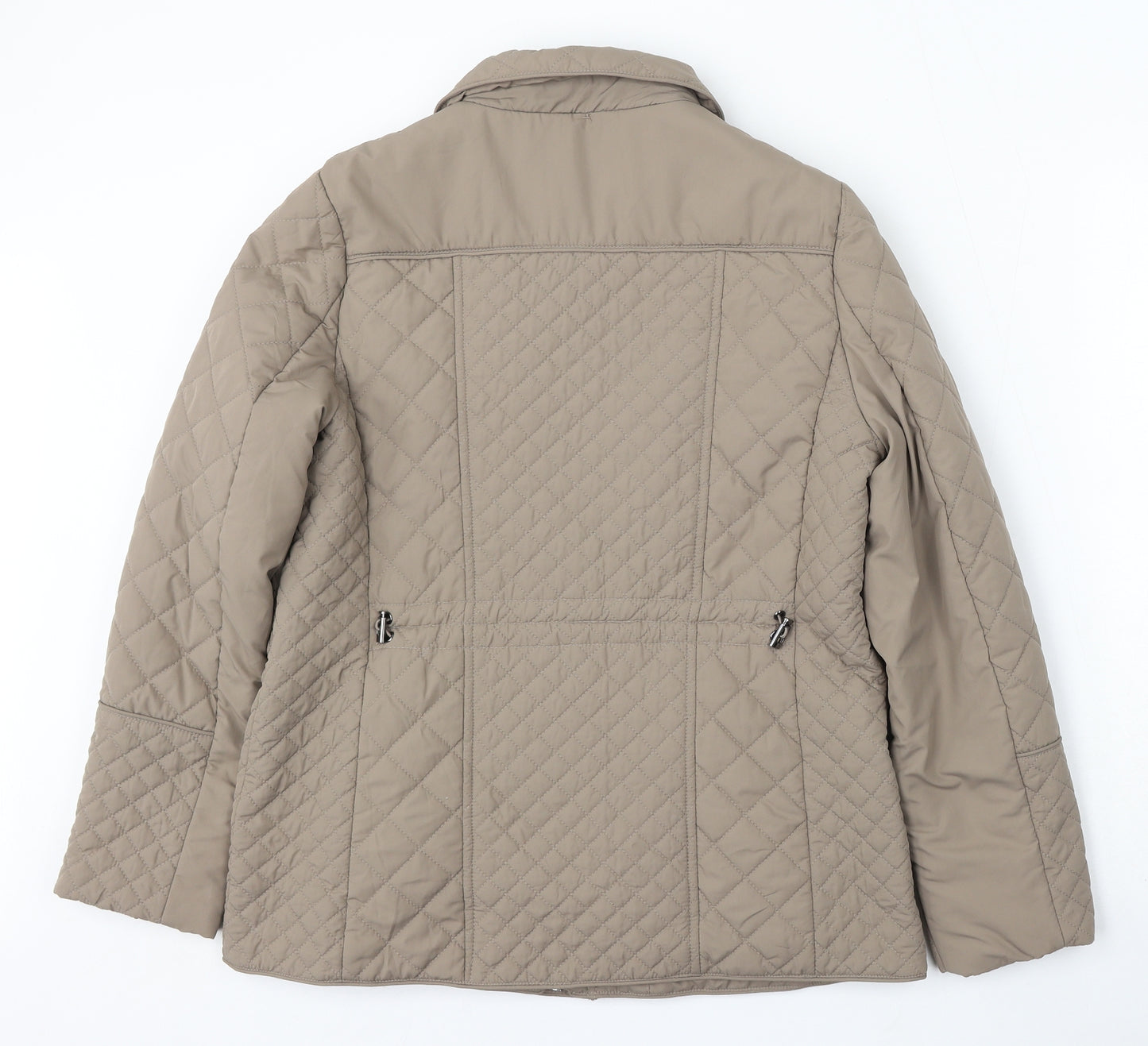 Marks and Spencer Womens Beige Jacket Coat Size 12 Zip