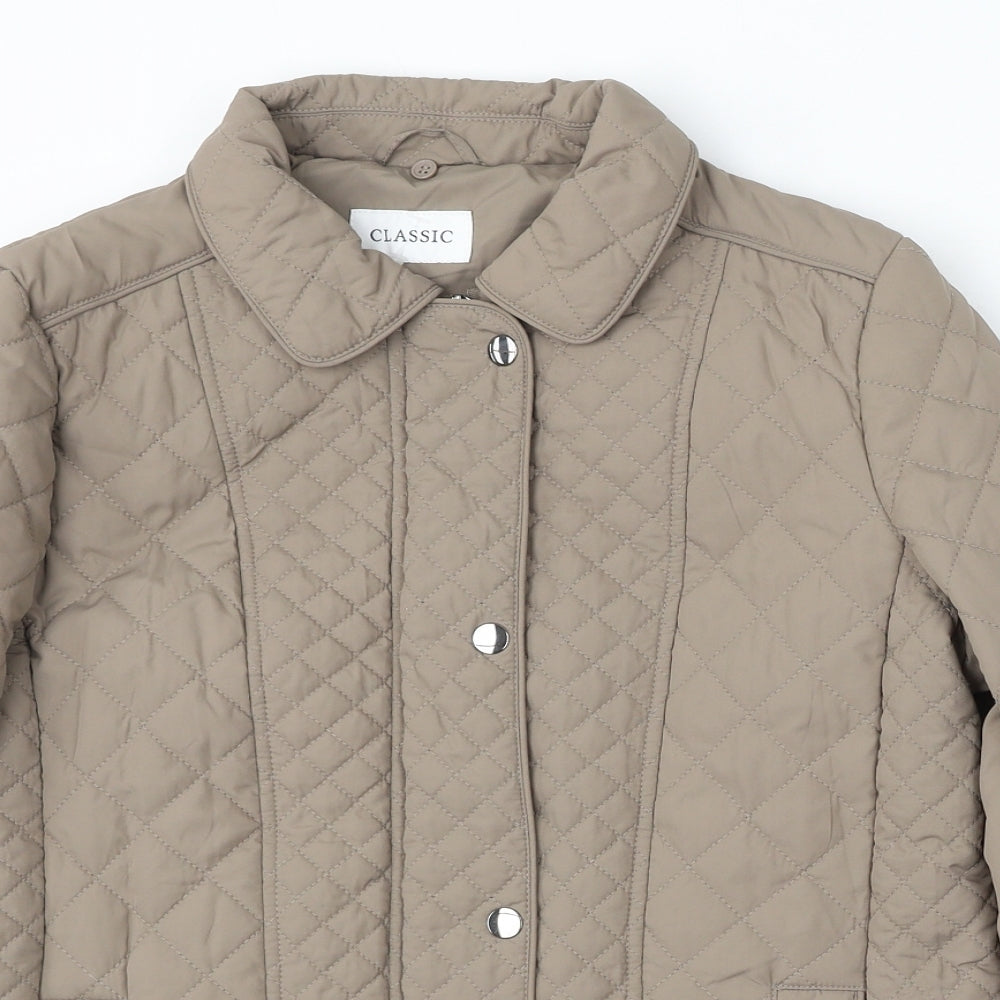 Marks and Spencer Womens Beige Jacket Coat Size 12 Zip