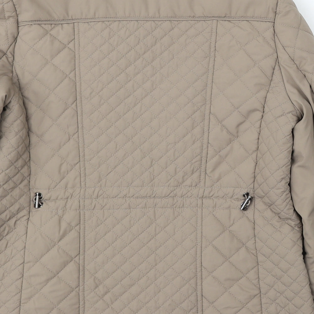 Marks and Spencer Womens Beige Jacket Coat Size 12 Zip