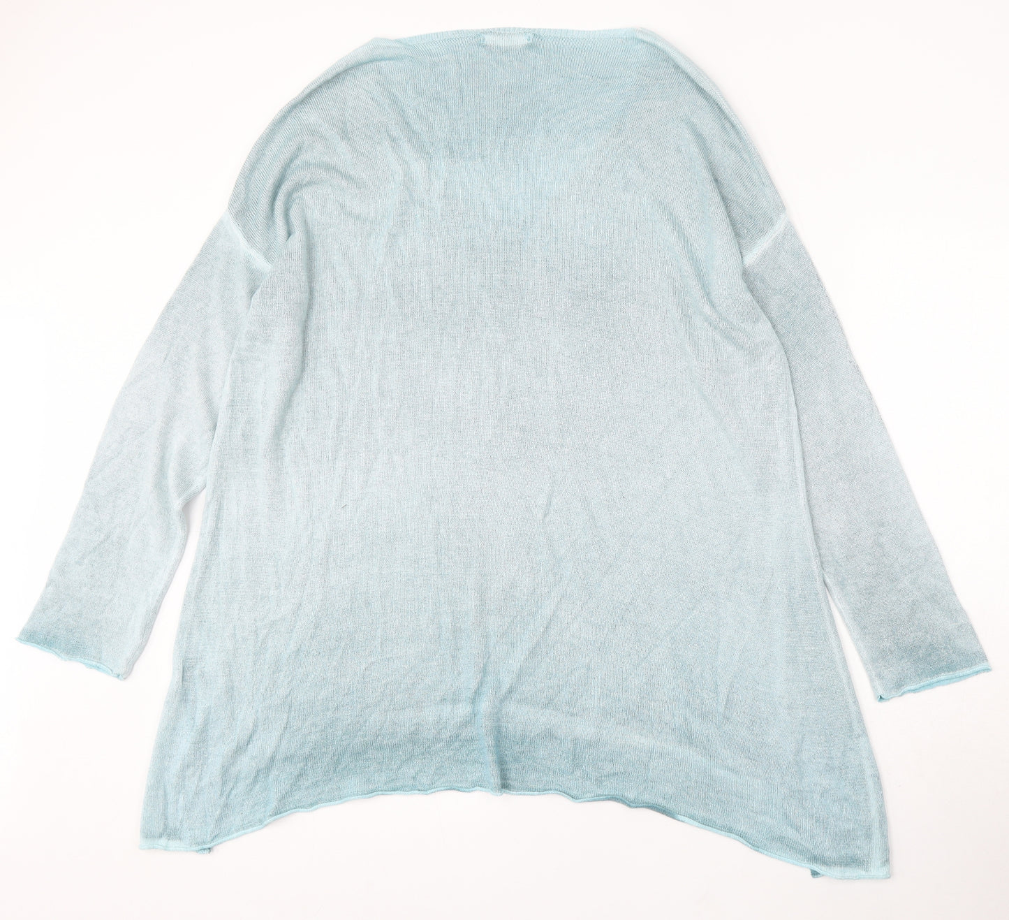 Made in Italy Womens Blue Round Neck Modal Pullover Jumper Size XL