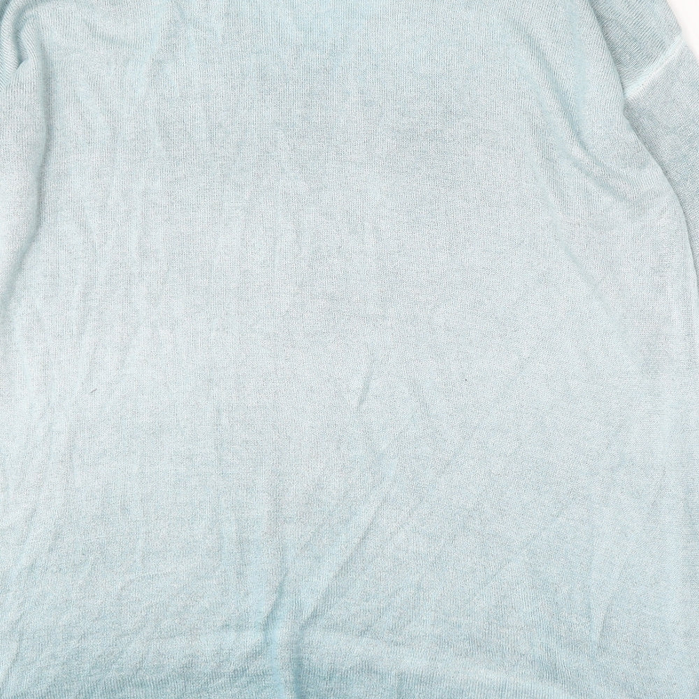 Made in Italy Womens Blue Round Neck Modal Pullover Jumper Size XL