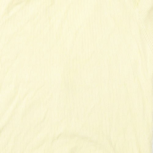 Primark Womens Yellow Round Neck Viscose Cardigan Jumper Size 14
