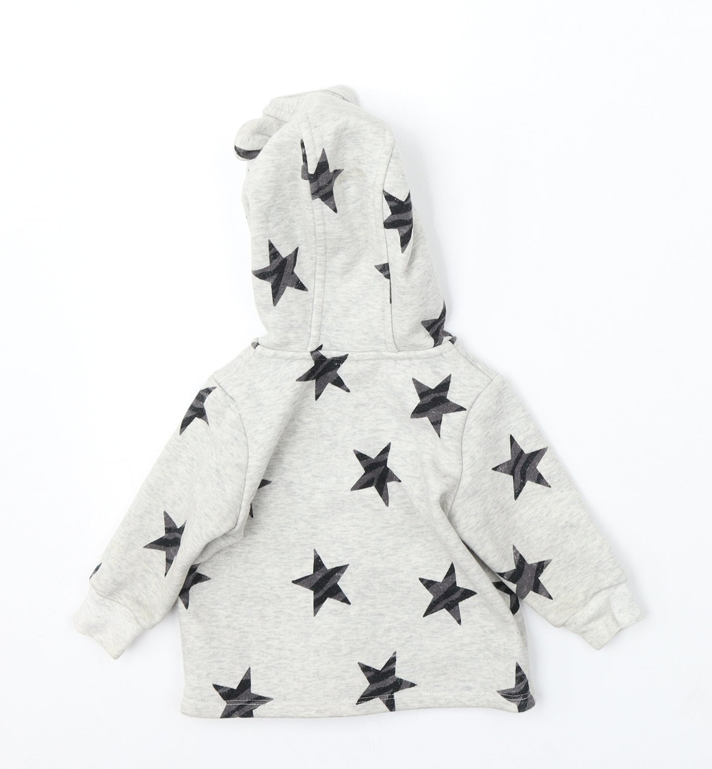 NEXT Boys Grey Geometric Polyester Cardigan Jumper Size 3-6 Months