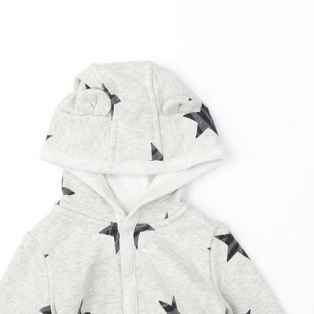 NEXT Boys Grey Geometric Polyester Cardigan Jumper Size 3-6 Months