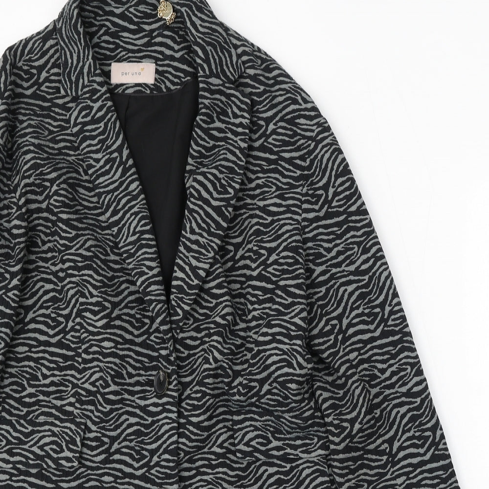 Marks and Spencer Womens Multicoloured Animal Print Jacket Coat Size 12